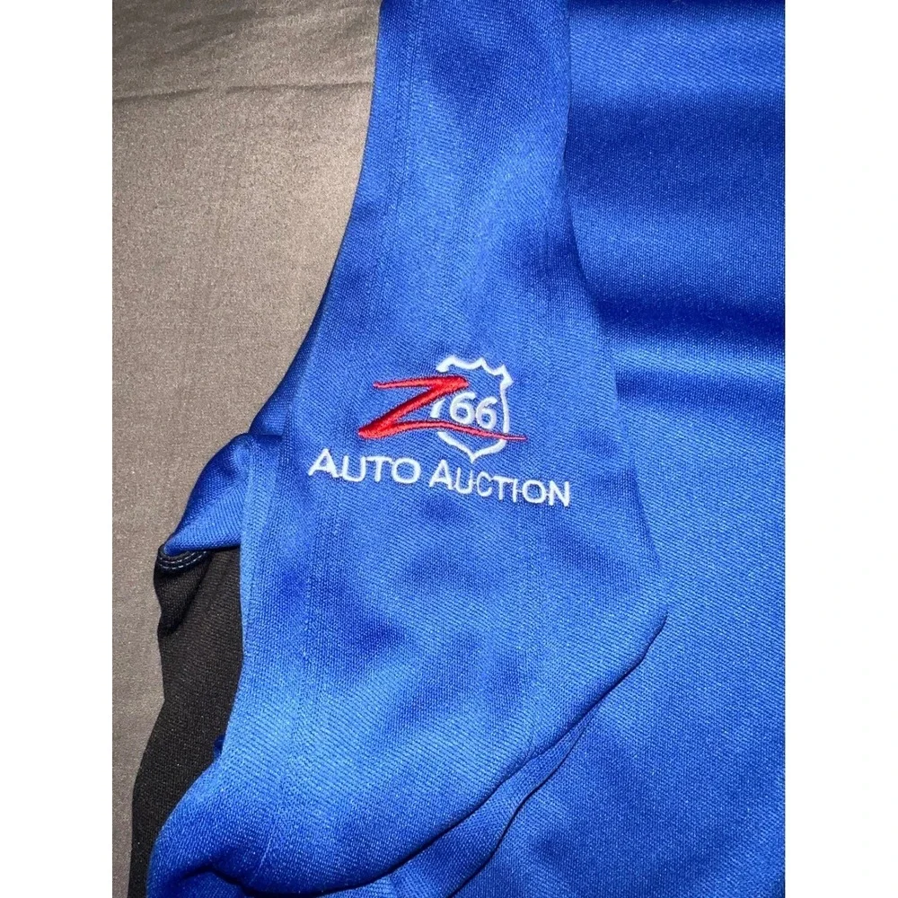 Nike Golf Mens L Dri-FIT Quarter Zip Pullover Blue Black Z66 Auto Auction Logo